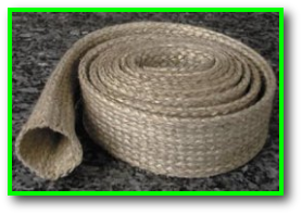 very high temperature heat and flame resistant vermiculite coated fiberglass sleeve