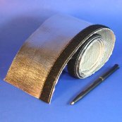 radiant heat reflective sleeve with velcro for wire and cable and hose protection