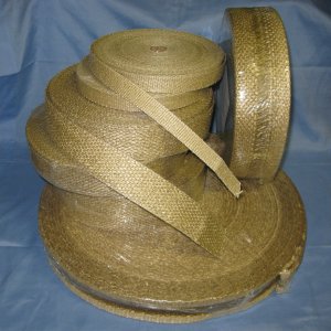 high temperature heat flame fire resistant vermiculite coated fiberglass tape